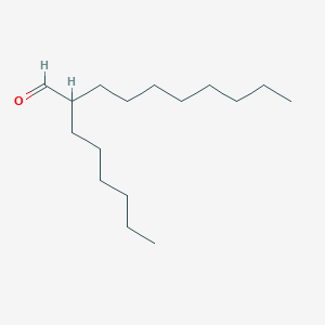 molecular formula C16H32O B14068672 2-Hexyldecanal CAS No. 13893-35-1