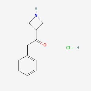 molecular formula C11H14ClNO B1406869 1-(Azetidin-3-yl)-2-phenylethanone hydrochloride CAS No. 1425334-95-7