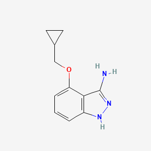 molecular formula C11H13N3O B1406884 1h-Indazol-3-amine,4-(cyclopropylmethoxy)- CAS No. 927802-24-2