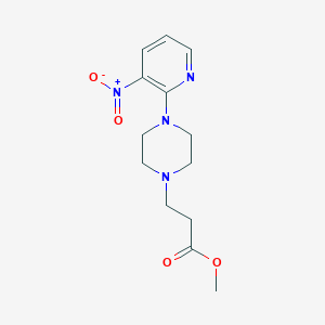molecular formula C13H18N4O4 B1406892 3-[4-(3-硝基吡啶-2-基)哌嗪-1-基]丙酸甲酯 CAS No. 1549895-14-8