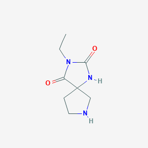 molecular formula C8H13N3O2 B1406893 3-Ethyl-1,3,7-triazaspiro[4.4]nonane-2,4-dione CAS No. 1478257-76-9