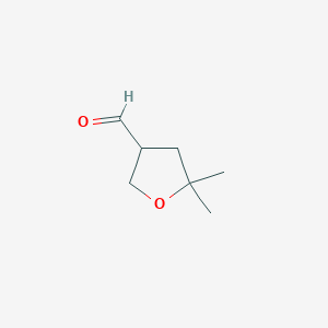 5,5-Dimethyltetrahydrofuran-3-carbaldehyde