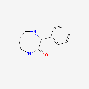 molecular formula C12H14N2O B1406900 1-甲基-3-苯基-2,5,6,7-四氢-1H-1,4-二氮杂戊-2-酮 CAS No. 1622069-58-2
