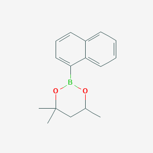 molecular formula C16H19BO2 B1406909 4,4,6-三甲基-2-(萘-1-基)-1,3,2-二氧杂硼烷 CAS No. 1092060-79-1