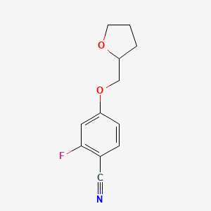 molecular formula C12H12FNO2 B1406916 2-Fluoro-4-[(oxolan-2-yl)methoxy]benzonitrile CAS No. 1486970-94-8