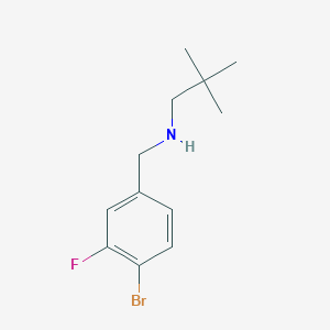 molecular formula C12H17BrFN B1406917 [(4-Bromo-3-fluorophenyl)methyl](2,2-dimethylpropyl)amine CAS No. 1469058-78-3