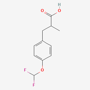 molecular formula C11H12F2O3 B1406922 3-[4-(Difluoromethoxy)phenyl]-2-methylpropanoic acid CAS No. 1511383-03-1