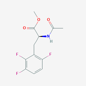 molecular formula C12H12F3NO3 B1406934 methyl (2S)-2-acetamido-3-(2,3,6-trifluorophenyl)propanoate CAS No. 1630114-55-4