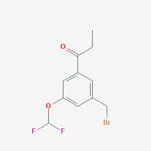 1-(3-(Bromomethyl)-5-(difluoromethoxy)phenyl)propan-1-one