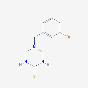 molecular formula C10H12BrN3S B140694 5-[(3-Bromophenyl)methyl]-1,3,5-triazinane-2-thione CAS No. 529489-25-6