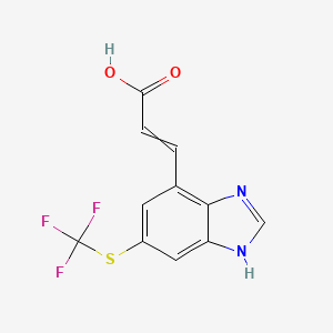 (E)-3-(6-Trifluoromethylthio-1H-benzo[d]imidazol-4-yl)acrylic acid