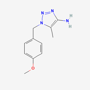molecular formula C11H14N4O B1406944 1-(4-Methoxybenzyl)-5-methyl-1H-1,2,3-triazol-4-amine CAS No. 1511071-63-8