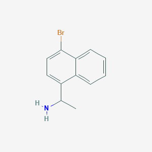 molecular formula C12H12BrN B1406945 1-(4-Bromonaphthalen-1-yl)ethan-1-amine CAS No. 863769-54-4