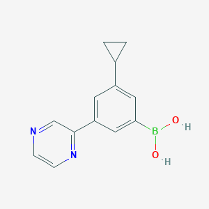 (3-Cyclopropyl-5-(pyrazin-2-yl)phenyl)boronic acid