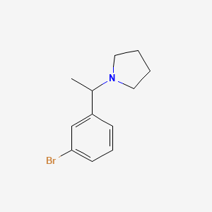 molecular formula C12H16BrN B1406946 1-(1-(3-溴苯基)乙基)吡咯烷 CAS No. 1518118-17-6