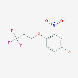 molecular formula C9H7BrF3NO3 B1406947 5-Bromo-2-(3,3,3-trifluoropropyloxyl)nitrobenzene CAS No. 1551175-32-6