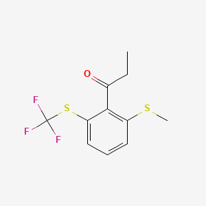 1-(2-(Methylthio)-6-(trifluoromethylthio)phenyl)propan-1-one