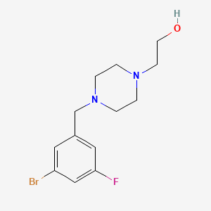 molecular formula C13H18BrFN2O B1406950 2-(4-(3-Bromo-5-fluorobenzyl)piperazin-1-yl)ethanol CAS No. 1517702-62-3