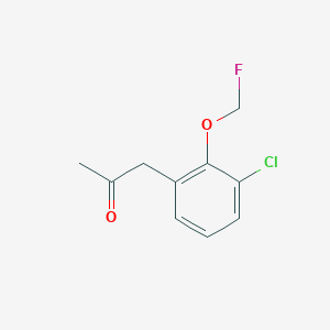 molecular formula C10H10ClFO2 B14069501 1-(3-Chloro-2-(fluoromethoxy)phenyl)propan-2-one 