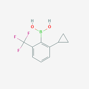 molecular formula C10H10BF3O2 B14069513 (2-Cyclopropyl-6-(trifluoromethyl)phenyl)boronic acid 