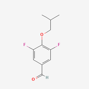 molecular formula C11H12F2O2 B1406953 3,5-Difluoro-4-isobutoxybenzaldehyde CAS No. 1443343-76-7
