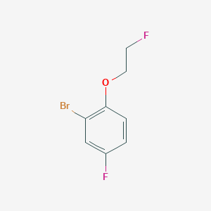 molecular formula C8H7BrF2O B1406956 2-Bromo-4-fluoro-1-(2-fluoroethoxy)benzene CAS No. 1494872-33-1
