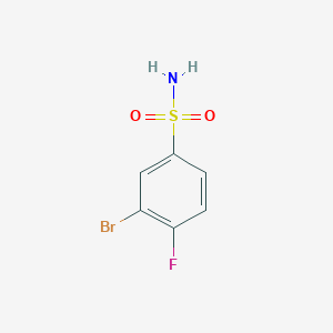 molecular formula C6H5BrFNO2S B1406957 3-Bromo-4-fluorobenzenesulfonamide CAS No. 1446237-76-8