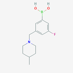 molecular formula C13H19BFNO2 B1406958 (3-Fluoro-5-((4-methylpiperidin-1-yl)methyl)phenyl)boronic acid CAS No. 1704063-67-1