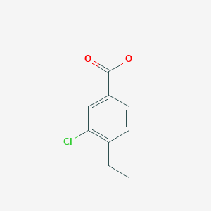 molecular formula C10H11ClO2 B1406963 Methyl 3-chloro-4-ethylbenzoate CAS No. 1081551-72-5