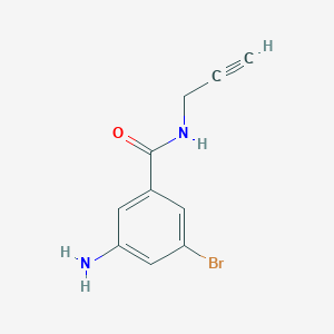 molecular formula C10H9BrN2O B1406966 3-氨基-5-溴-N-(丙-2-炔-1-基)苯甲酰胺 CAS No. 1503919-39-8
