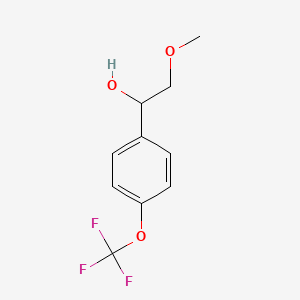 molecular formula C10H11F3O3 B1406967 2-Methoxy-1-(4-(trifluoromethoxy)phenyl)ethanol CAS No. 1476729-68-6