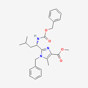 molecular formula C26H31N3O4 B1406973 methyl 1-benzyl-2-((1S)-1-(((benzyloxy)carbonyl)amino)-3-methylbutyl)-5-methyl-1H-imidazole-4-carboxylate CAS No. 1881275-76-8