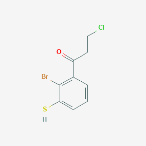 1-(2-Bromo-3-mercaptophenyl)-3-chloropropan-1-one