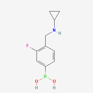 molecular formula C10H13BFNO2 B1406980 4-((Cyclopropylamino)methyl)-3-fluorophenylboronic acid CAS No. 1704064-01-6