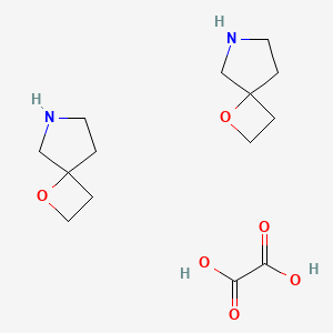 molecular formula C14H24N2O6 B1406984 1-Oxa-6-azaspiro[3.4]octane hemioxalate CAS No. 1523618-30-5