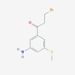 1-(3-Amino-5-(methylthio)phenyl)-3-bromopropan-1-one