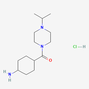 molecular formula C14H28ClN3O B1406990 Methanone, (trans-4-aminocyclohexyl)-[4-(1-methyleth[4-(1-methylethyl)-1-piperazinyl]-, hydrochloride CAS No. 412291-17-9