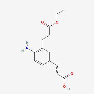 (E)-3-(4-Amino-3-(3-ethoxy-3-oxopropyl)phenyl)acrylic acid