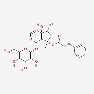 [(4aS,7S)-4a,5-dihydroxy-7-methyl-1-[3,4,5-trihydroxy-6-(hydroxymethyl)oxan-2-yl]oxy-1,5,6,7a-tetrahydrocyclopenta[c]pyran-7-yl] 3-phenylprop-2-enoate