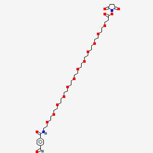 (2,5-Dioxopyrrolidin-1-yl) 3-[2-[2-[2-[2-[2-[2-[2-[2-[2-[2-[2-[2-[(4-formylbenzoyl)amino]ethoxy]ethoxy]ethoxy]ethoxy]ethoxy]ethoxy]ethoxy]ethoxy]ethoxy]ethoxy]ethoxy]ethoxy]propanoate