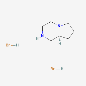 molecular formula C7H16Br2N2 B1406997 (s)-1,4-Diazabicyclo[4.3.0]nonane hydrobromide CAS No. 150208-84-7