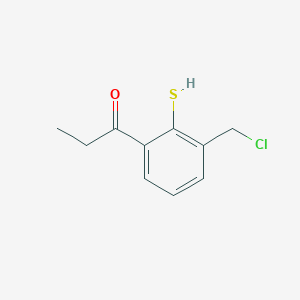 1-(3-(Chloromethyl)-2-mercaptophenyl)propan-1-one