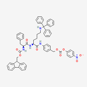 N-[(9H-Fluoren-9-ylmethoxy)carbonyl]-L-phenylalanyl-N-[4-[[[(4-nitrophenoxy)carbonyl]oxy]methyl]phenyl]-N6-(triphenylmethyl)-L-lysinamide