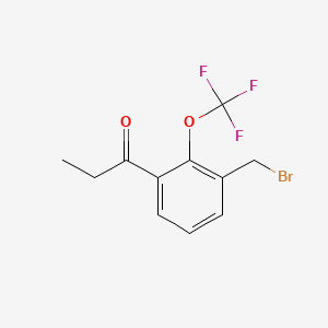 1-(3-(Bromomethyl)-2-(trifluoromethoxy)phenyl)propan-1-one