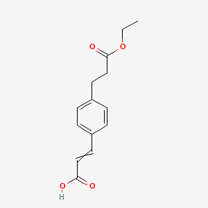 (E)-3-(4-(3-ethoxy-3-oxopropyl)phenyl)acrylic acid