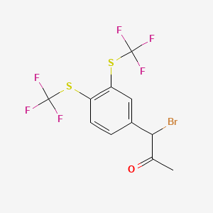 1-(3,4-Bis(trifluoromethylthio)phenyl)-1-bromopropan-2-one