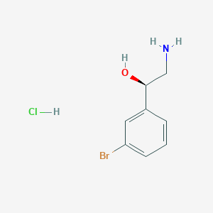 molecular formula C8H11BrClNO B1407006 (1R)-2-amino-1-(3-bromophenyl)ethan-1-ol hydrochloride CAS No. 1807940-42-6
