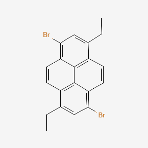 molecular formula C20H16Br2 B14070064 1,6-Dibromo-3,8-diethylpyrene 