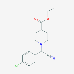 Ethyl 1-[(4-chlorophenyl)-cyano-methyl]piperidine-4-carboxylate