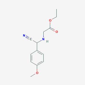 molecular formula C13H16N2O3 B1407026 Ethyl 2-[[cyano-(4-methoxyphenyl)methyl]amino]acetate CAS No. 1018526-40-3